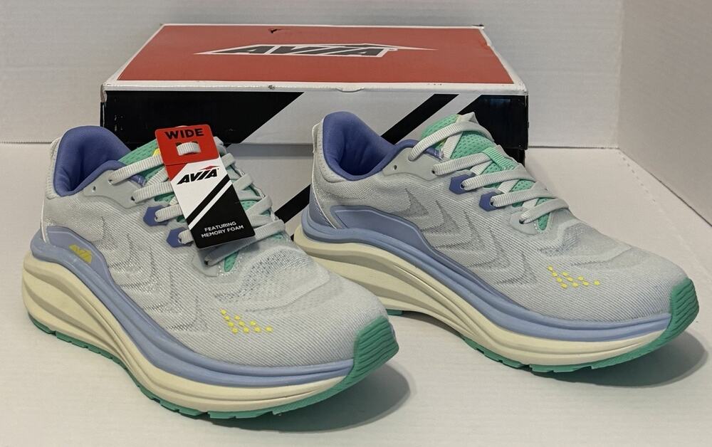 NEW Avia Avi-Move Women's Running Shoes Wide Light Blue Size 5.5 Memory Foam